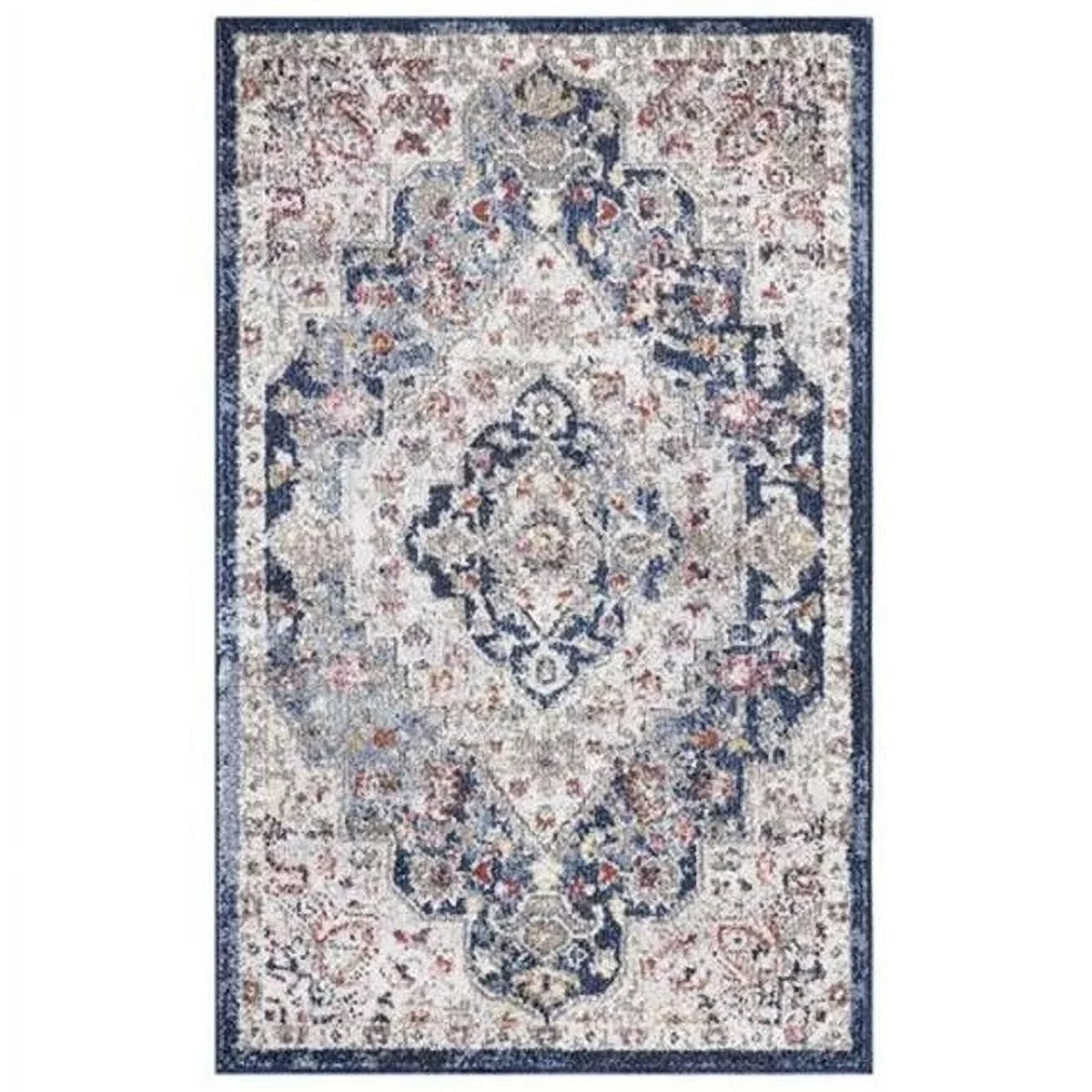 Concord Global Trading  Vintage Montreal Medallion Rectangle Area Rug - Navy - 3 x 4 ft.